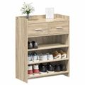 vidaXL Skriňa na topánky 73,5 x 36 x 92 cm Kompozitné drevo Dub sonoma
