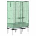 vidaXL Záhon s krytom na skleník ratanový vzhľad 80x40x140 cm