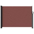 vidaXL Retračná bočná markíza 300 x 170 cm Polyester Obdĺžnikový Hnedá