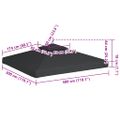 vidaXL Náhradná strieška na altánok 310 g/m², tmavosivá 3x3 m
