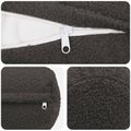 vidaXL Poťah na podložku 2 pcs HEERLEN Tmavosivá Ø 15 x 40 cm Bouclé