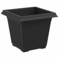 vidaXL Kvetináče 6 ks Čierna Plast