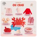 Obojstranný klobúčik s UPF 50+ Oh Crab