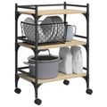 vidaXL Kuchynský vozík Sonoma dub 50 x 35 x 75,5 cm Kompozitné drevo