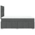 vidaXL Boxspring posteľ s matracom, tmavosivá 120x190 cm, látka
