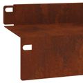 vidaXL Obrubník trávnika 20 ks 100 x 10 x 8 cm Oceľ Hrdzavý