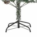 vidaXL Osvetlený vianočný stromček, zasnežený, šišky 225 cm, PVC a PE