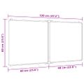 vidaXL Magnetická biela tabuľa skladacia 120x60x1,7 cm hliník