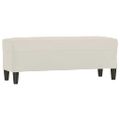 vidaXL Lavička krémová 100x35x41 cm zamat