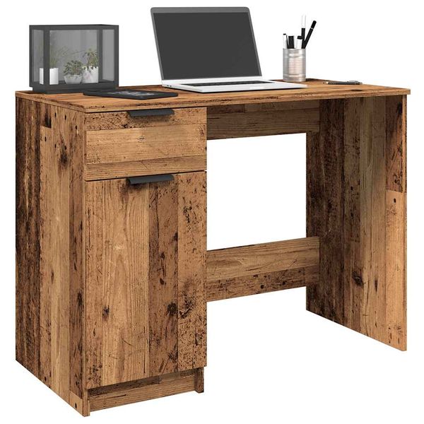 vidaXL Stôl Old Wood 100x50x75 cm Engineered Wood