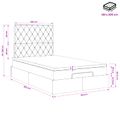vidaXL Ottoman posteľ s matracom a LED Tmavozelená 120 x 200 cm Zamat
