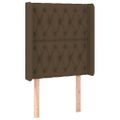 vidaXL Čelo postele so záhybmi tmavohnedé 83x16x118/128 cm látka