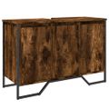 vidaXL Skrinka na umývadlo dymový dub 91x35x60 cm kompozitné drevo