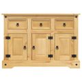 vidaXL Komoda „Corona“ hnedá 112x44x78 cm masívne drevo mexická borovica