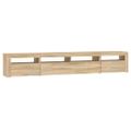 vidaXL TV skrinka s LED svetlami dub sonoma 240 x 35 x 40 cm