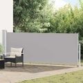 vidaXL Zaťahovacia bočná markíza na terasu 140x514 cm, sivá