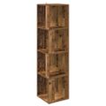vidaXL rohová skrinka Old Wood 33x33x132 cm Engineered Wood