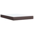 vidaXL Posteľ boxspring s matracom Tmavohnedá 160 x 200 cm Látka
