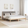 vidaXL Rám postele Hnedá a taupe 200 x 200 cm Borovicový masív