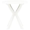 vidaXL Bistro stolík biely priemer 70 cm plast
