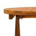 vidaXL Skladací záhradný stôl Prírodná Ø60 x 75 cm