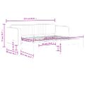vidaXL Denná posteľ s rozkladacou posteľou ružová 80x200 cm zamat