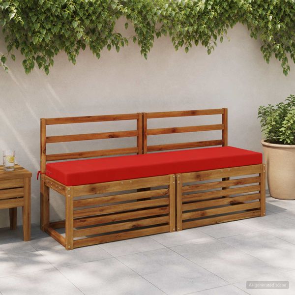 vidaXL Vankúš na lavičku SOEST 100% polyester Červená 140 x 40 x 8 cm