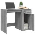 vidaXL Stôl sivý dub sonoma 100x49x75 cm spracované drevo