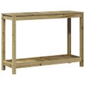 vidaXL Stôl na presádzanie s policou 108x35x75 cm impregnov. borovica