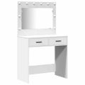 vidaXL Toaletný stolík 2 ks Biela 78,5 x 41 x 135 cm Kompozitné drevo