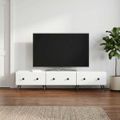 vidaXL TV skrinka Biela 147 x 34,5 x 30 cm Kompozitné drevo