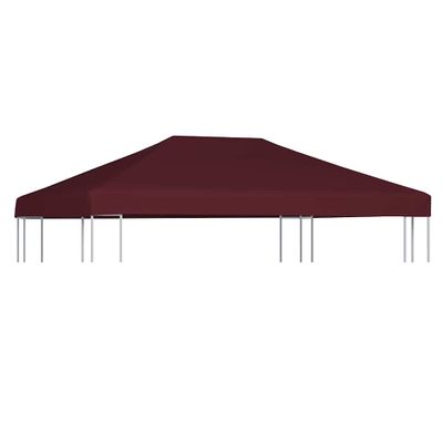 vidaXL Strieška na altánok 310 g/m² 3x4 m, bordová