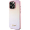 Puzdro Guess pre iPhone 15 Pro 6,1" GUHCP15LPSAIRSP ružové HC PU SAFFIANO IRIDESCENT SCRIPT