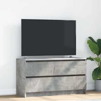 TV skrinka vidaXL Betónová sivá 100x35x54 cm Konštrukcia dreva