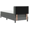 vidaXL Posteľ s pružinovým rámom Tmavo šedá 200 x 80 cm látka