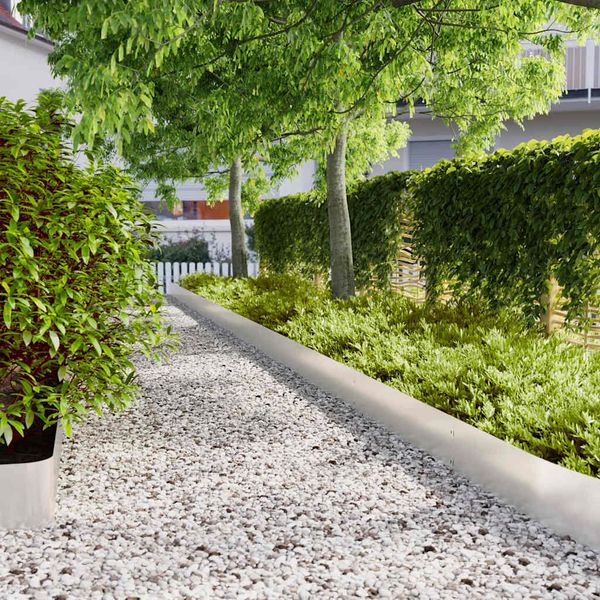 vidaXL Obruby trávnika 30 ks 20x103 cm Nerez