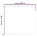 vidaXL Čipková záclona Biela 280 x 300 cm Polyester