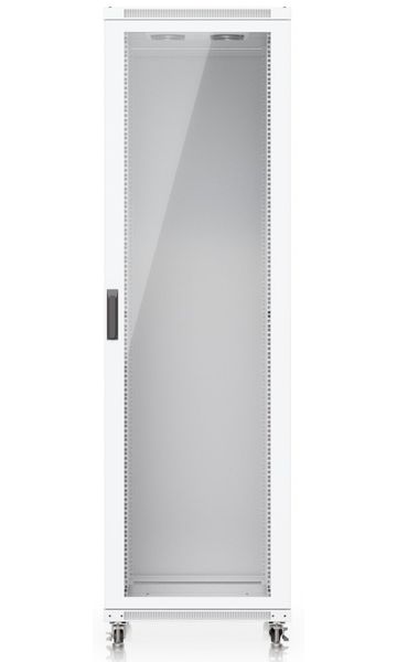 Ubiquiti UniFi 42U Rack Cabinet 800 Glass - Stojanový rozvaděč, výška 42U, ventilátory, prosklené dveře Serverový rack, 42U, 800 mm, prosklené dvere, vestavené ventilátory, nosnost 800 kg, zámky, bílý
