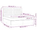 vidaXL Posteľný rám boxsping s matracom ružový 180x200 cm zamat