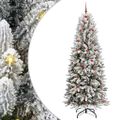 vidaXL Umelý vianočný stromček Biela 240 cm PVC a plast a oceľ a PE