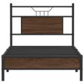 vidaXL Posteľný rám bez matraca hnedý dub 75x190 cm kompozitné drevo
