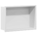 vidaXL Sprchový výklenok Biela 30 x 20 x 9,5 cm Nehrdzavejúca oceľ