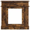 vidaXL Rám krbu Dymový dub 102 x 26 x 100 cm Kompozitné drevo