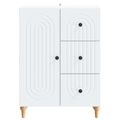 vidaXL Servírovacia skriňa Biela 66 x 34,5 x 90 cm Kompozitné drevo