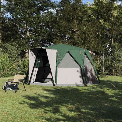 vidaXL Stan pre 6 osôb so strechou Zelená 425 x 396 x 222 cm