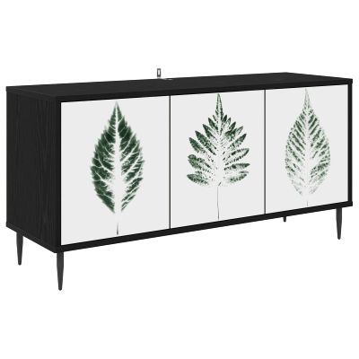 vidaXL TV skrinka HANAU 102 x 33 x 51 cm Čierny dub Kompozitné drevo