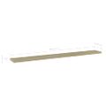 vidaXL Prídavné police 8 ks, dub sonoma 80x10x1,5 cm, drevotrieska