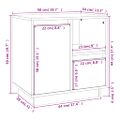 vidaXL Nočné stolíky 2 ks čierne 50x34x50 cm borovicový masív