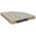 vidaXL Nástenné rohové police 2 ks dub a biele 35x35x3,8 cm MDF