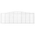 vidaXL Oblúkový gabionový kôš 400x30x120/140 cm pozinkované železo